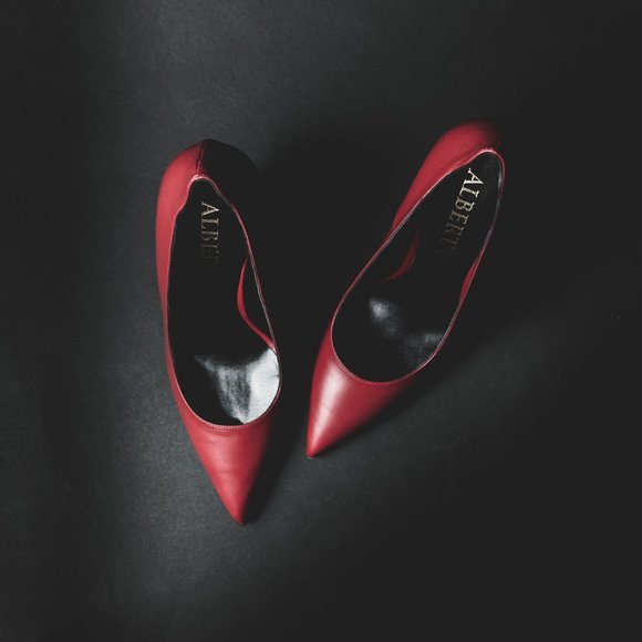 Nappa Leather Italian Handmade Red Decollete Heels - Picture 5 of 5